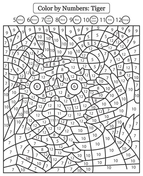 Free color by number printables for kids and adults