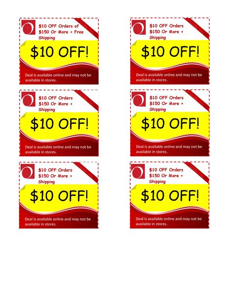 Free Printable Coupons for Products