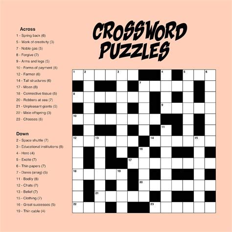 Free Printable Crossword Puzzles