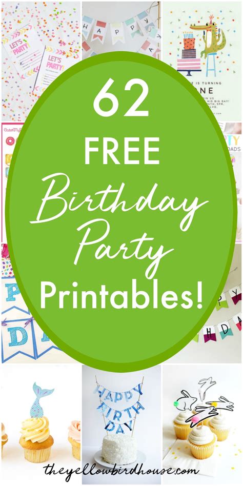 Free printable party decorations