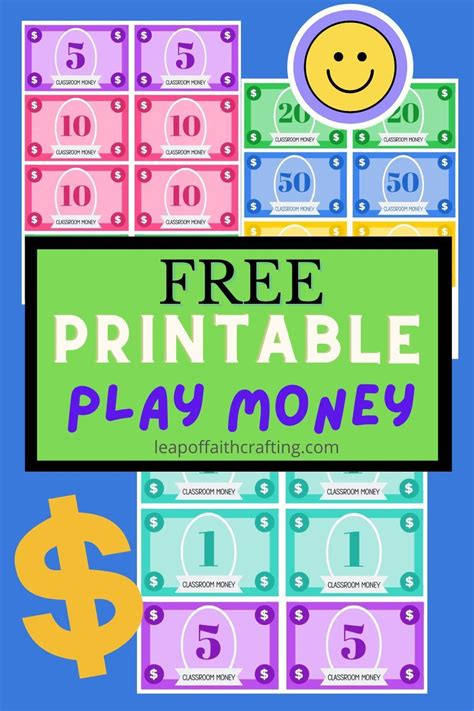 Free printable play money