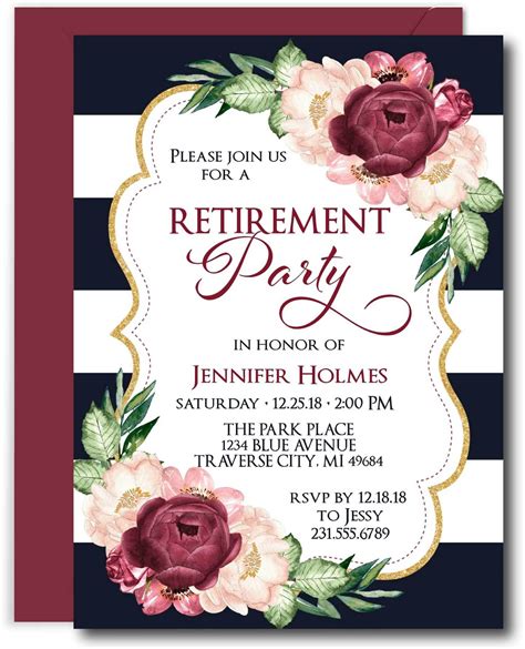 Free Printable Retirement Invites