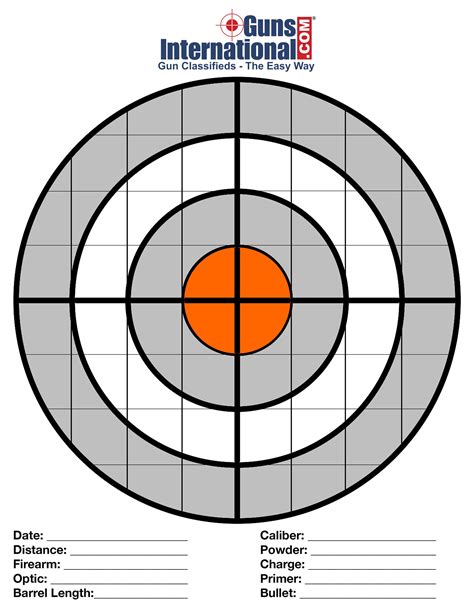 Free Printable Targets for Specific Shooting Disciplines