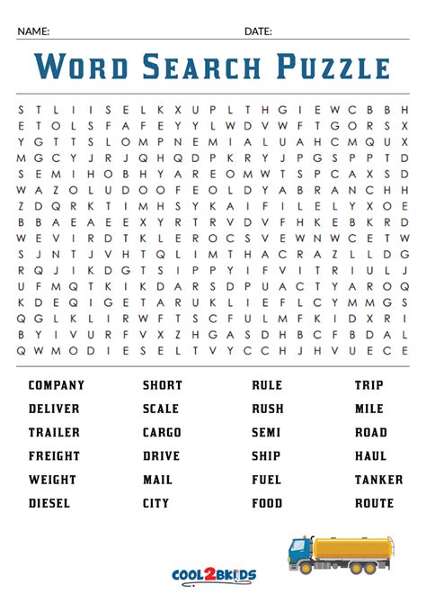 Free Printable Word Search Resources