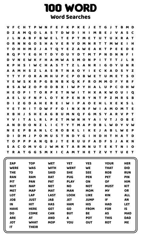 Free Adult Word Searches Printables