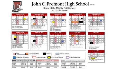 Fremont Calendar Interface