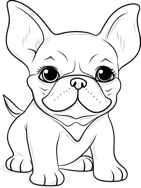 French Bulldog coloring page