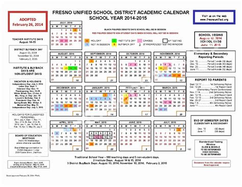 Fresno Unified Calendar Introduction