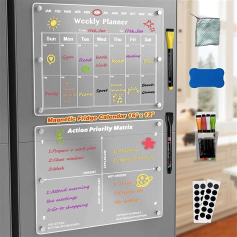 Fridge Calendar Organization