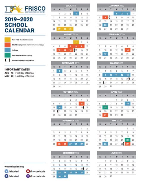 Frisco ISD Calendar Tips