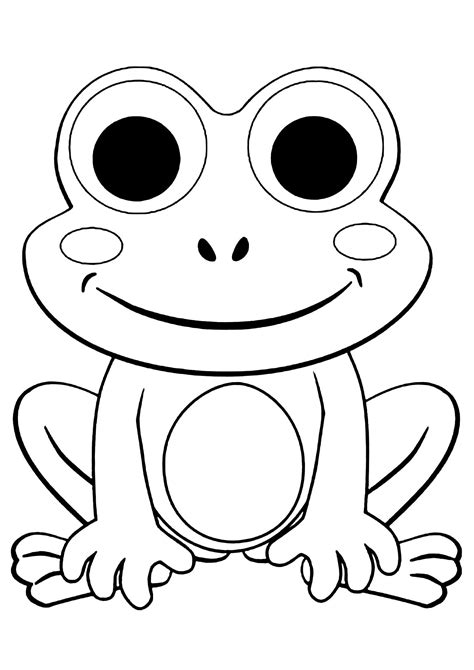 Frog coloring pages for kids