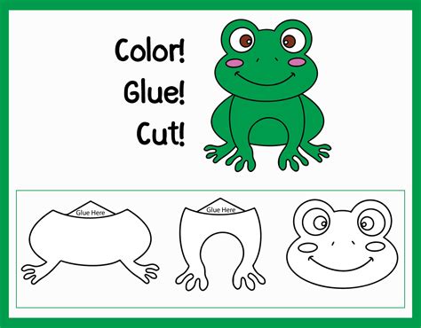 Frog printable crafts for children