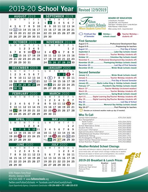 Fulton County Schools Ga Calendar Overview