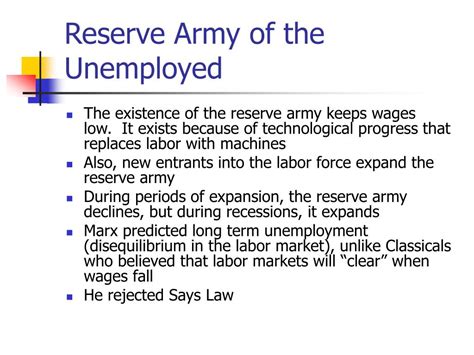 functions of reserve army of labor