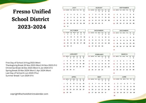 Benefits of FUSD School Calendar