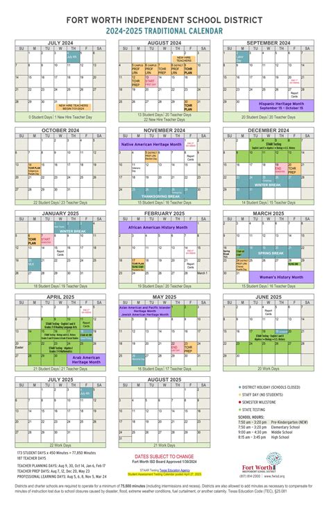 Using the FWISD Calendar to Plan Ahead