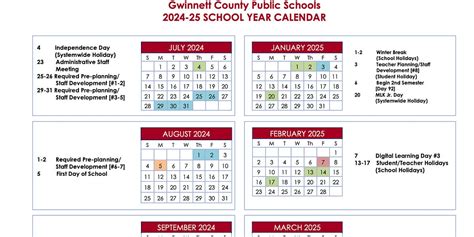 GCPS Calendar Updates