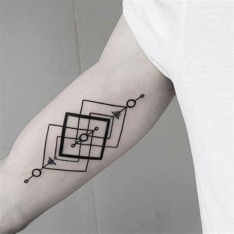 Geometric Line Art Tattoos