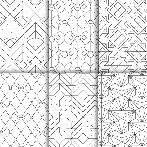 Geometric pattern coloring page