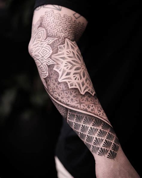 Geometric tattoo patterns