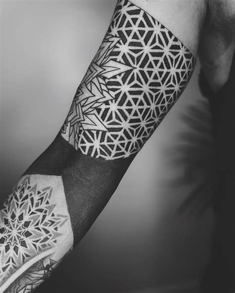 Geometric tattoo sleeve