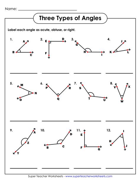 Geometry worksheets