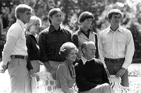 Gerald Ford with his grandchildren