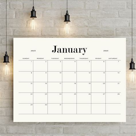 Giant Wall Calendars for Bathrooms