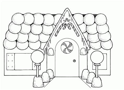 Gingerbread house coloring sheet