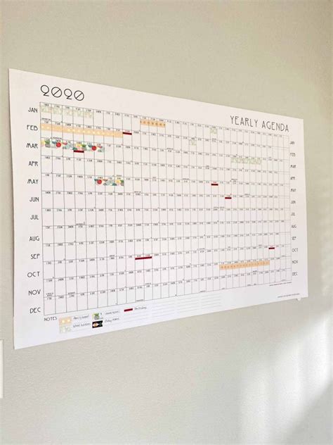 Glance calendar example for families