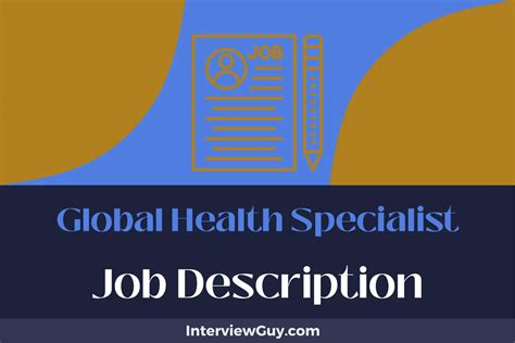 Global Health Specialist Career