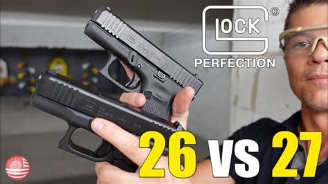 Glock 23 vs Glock 27 barrel length comparison