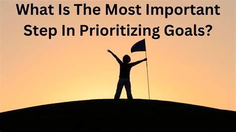 Goal Setting and Prioritization