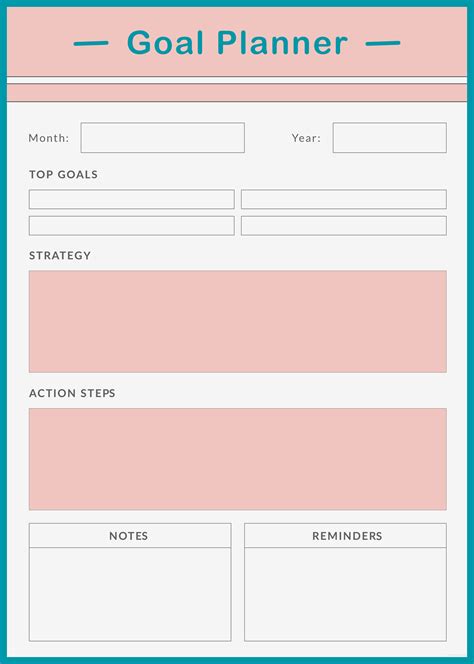 Goal-Setting Weekly Planner