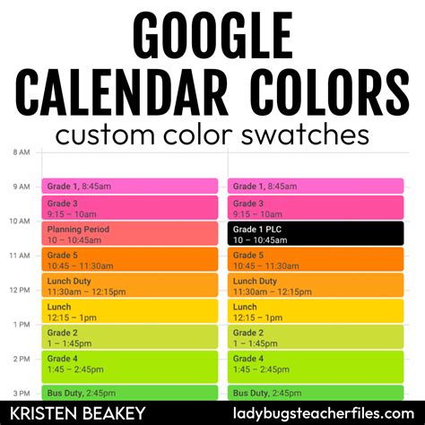 Google Calendar Color Schemes Benefits