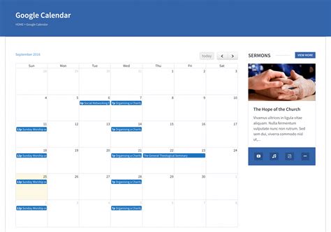 Google Calendar Interface