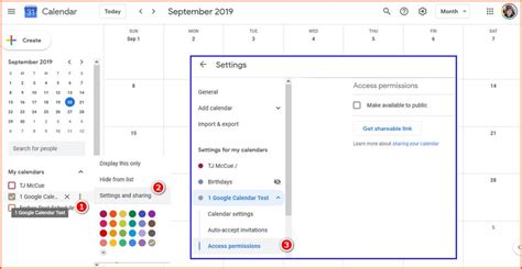 Google Calendar Settings