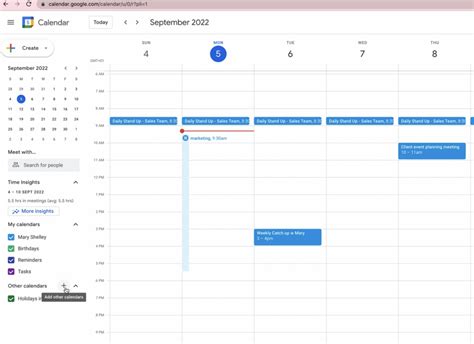 Google Calendar Shared