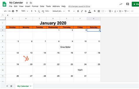 Google Sheets Calendar Templates Gallery 10