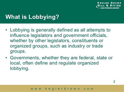 Government Relations and Lobbying