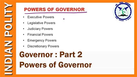 Powers of Governors