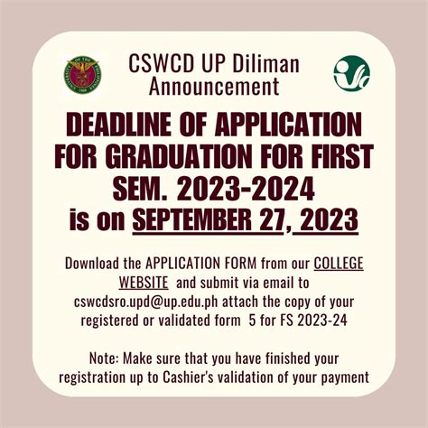 Graduation Application Deadline