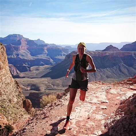 Runners running through the Grand Canyon