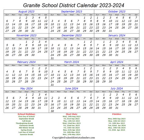 Description of Granite Calendar at Home