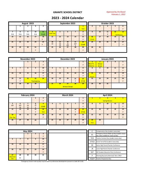 Granite Schools District Calendar and Technology