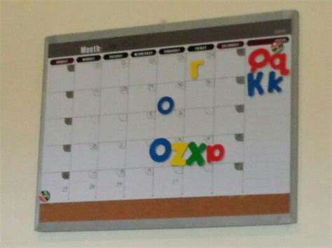 Grease Board Calendar Organization