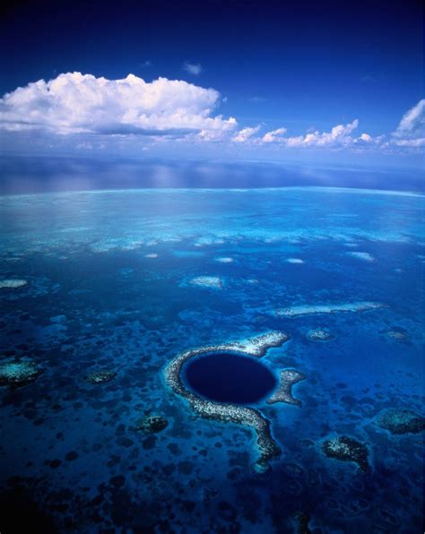 Aerial view of the Great Blue Hole