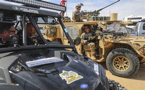 Green Berets in vehicles