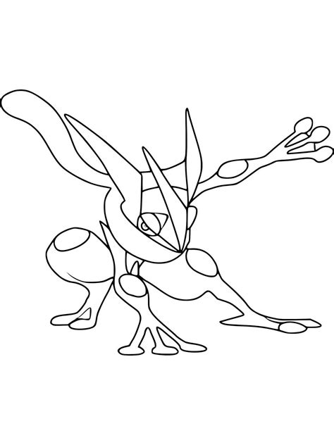 Greninja coloring page for ninja fans