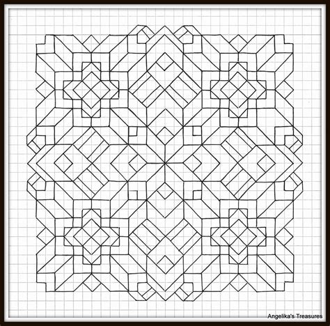 Grid paper embroidery